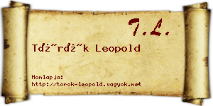 Török Leopold névjegykártya